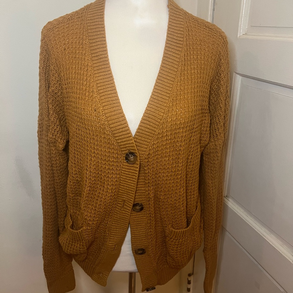 Camel Button Cardigan